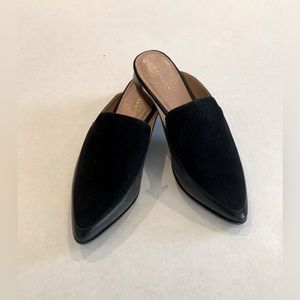 Black Halogen Mules.